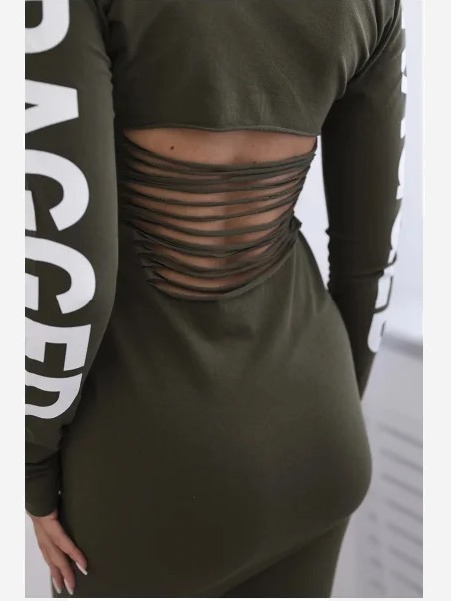 Šaty Ragged khaki
