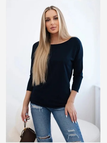 Blúzka Casual námornícka modrá