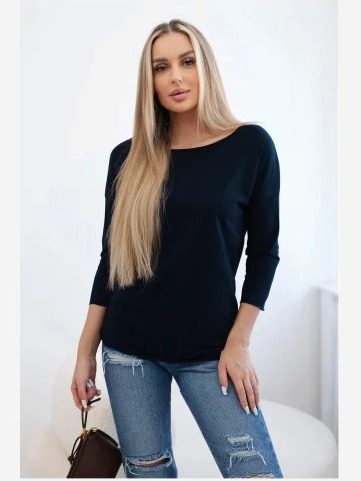 Blúzka Casual námornícka modrá