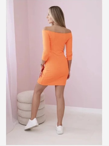 Šaty oranžový neón
