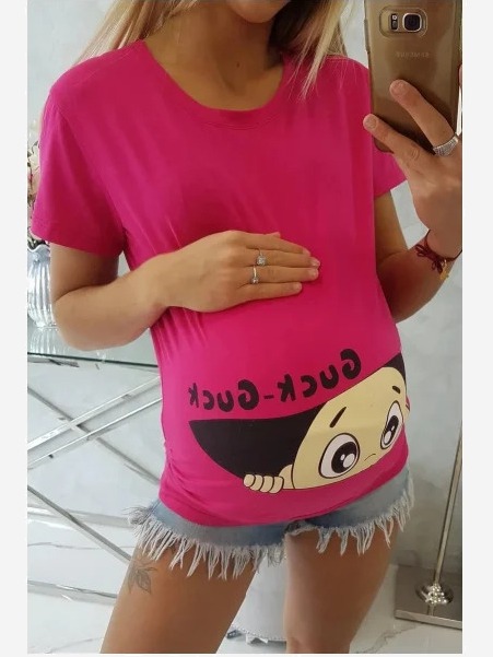 Materské tričko Guck fuchsie