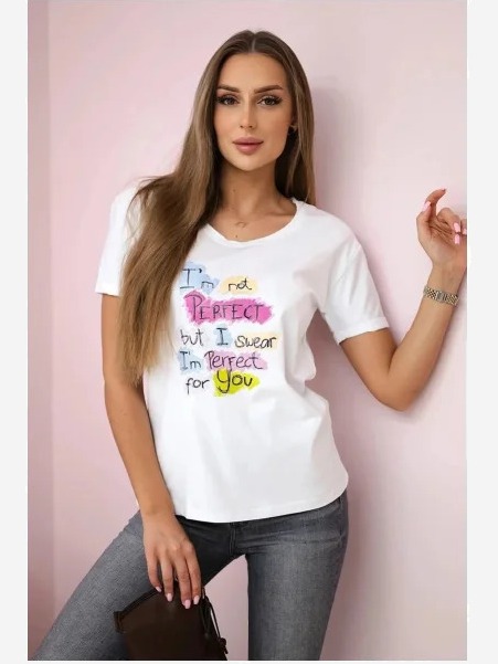 Tričko s potlačou Perfect biela