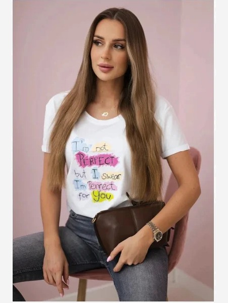 Tričko s potlačou Perfect biela