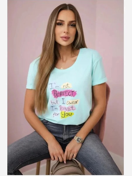 Tričko s potlačou Perfect mäta