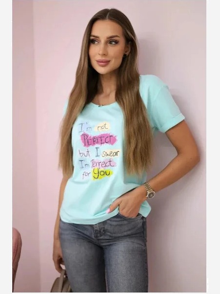 Tričko s potlačou Perfect mäta