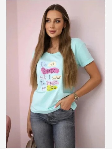 Tričko s potlačou Perfect mäta