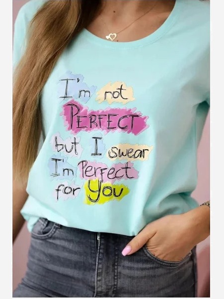 Tričko s potlačou Perfect mäta