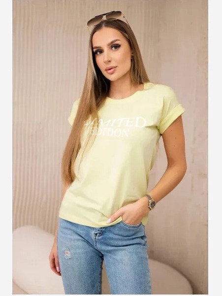 tričko Limited edition svetložltá
