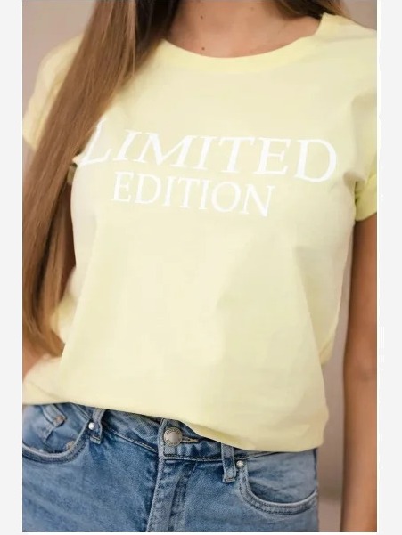 tričko Limited edition svetložltá