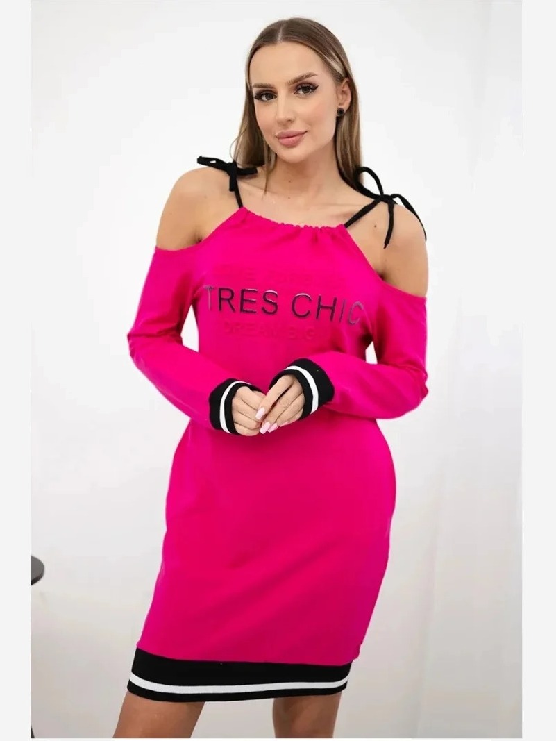 Šaty Tres Chic fuchsie