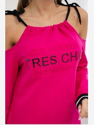 Šaty Tres Chic fuchsie