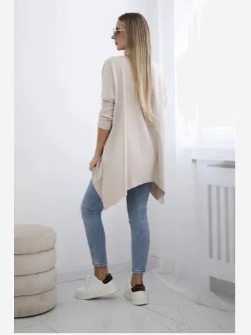 tričko oversize s potlačou dúhových pier béžový