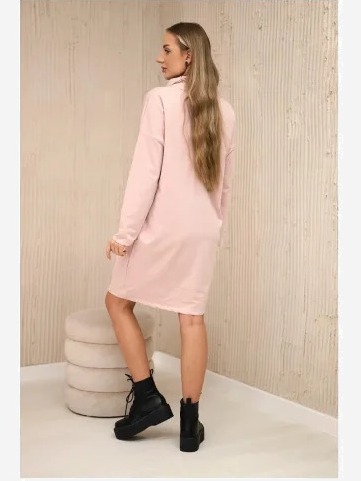 Šaty s kapucňou ružová