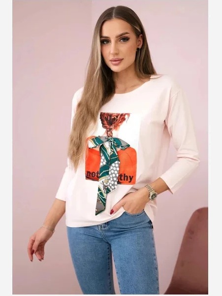 tričko s grafikou 3D Noteworthy ružová