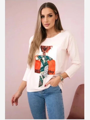 tričko s grafikou 3D Noteworthy ružová