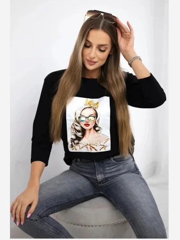Tričko s grafikou dievčaťa...