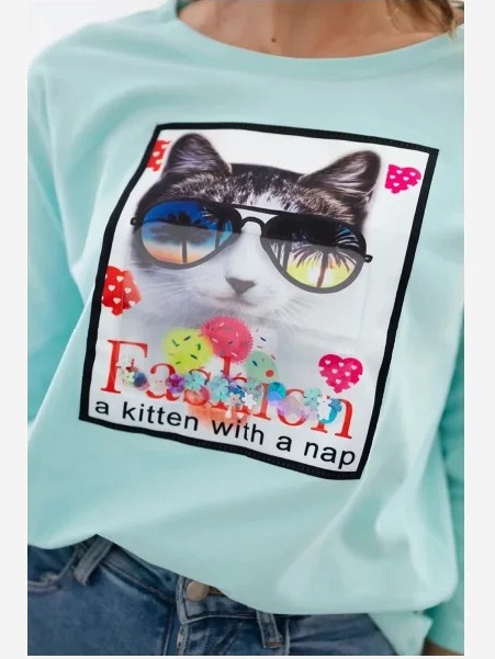 Tričko s grafikou 3D mäta