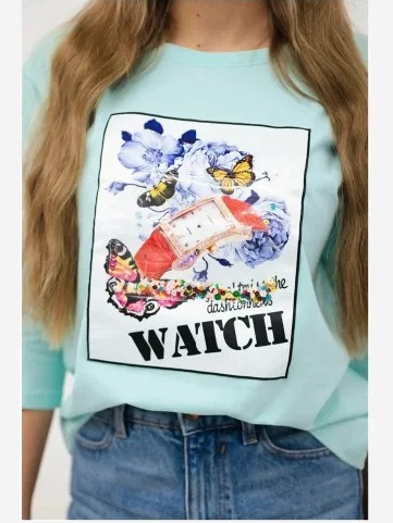 Tričko s grafikou 3D Watch mäta