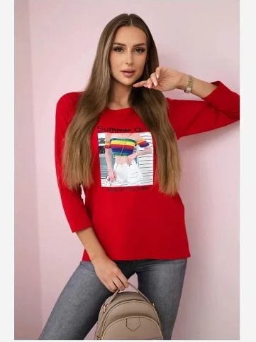 Tričko s potlačou Summer Girl červená