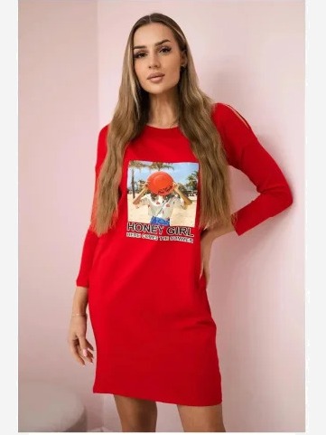 Šaty s potlačou Honey girl...