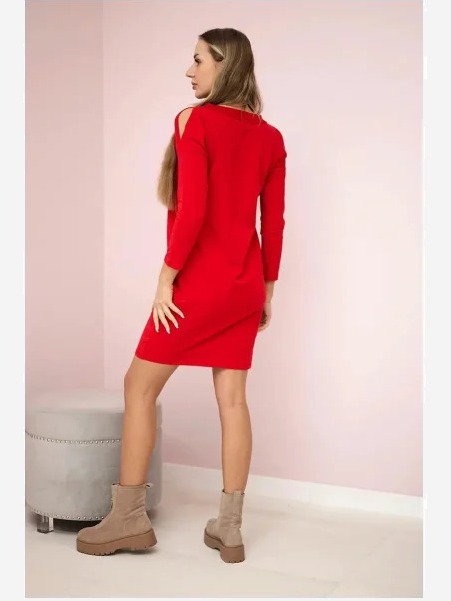 Šaty s potlačou Honey girl červená