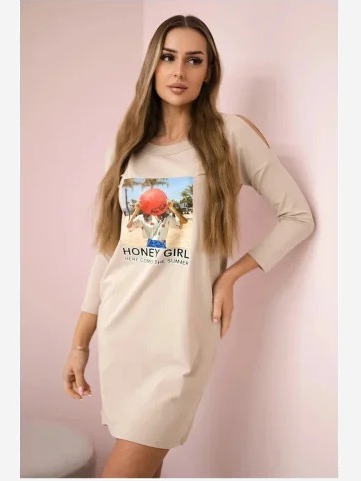 Šaty s potlačou Honey girl...