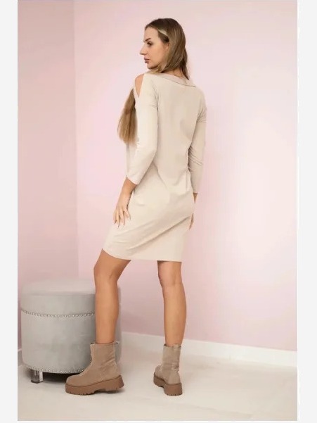Šaty s potlačou Honey girl béžová