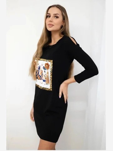Šaty s grafikou 3D a...