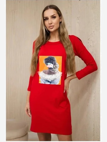 Šaty s grafikou 3D, čipka...