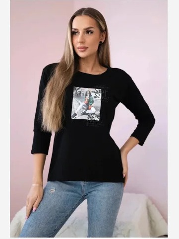 Tričko s potlačou Star Style čierna