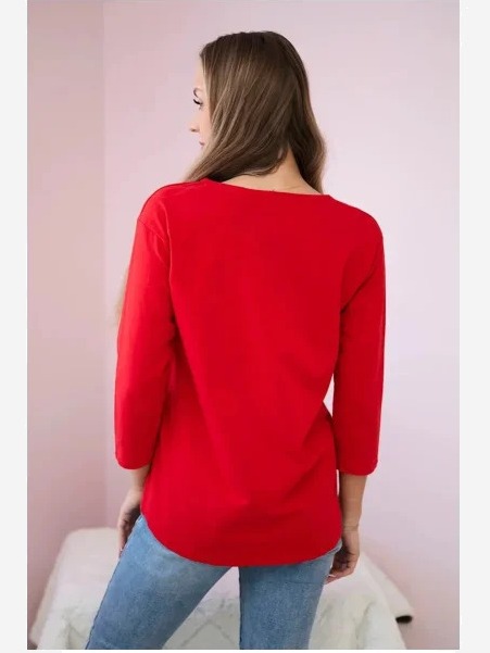 Tričko s potlačou Star Style červená