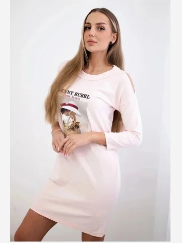 Šaty s potlačou Basket ružová