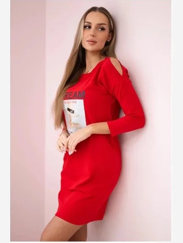 Šaty s potlačou  Dream červená