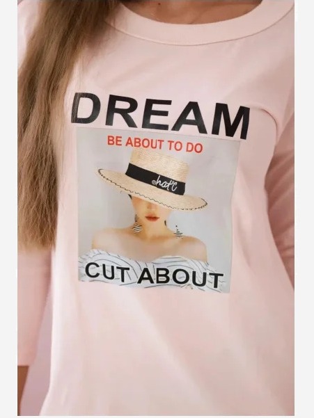 šaty  with print Dream  ružová