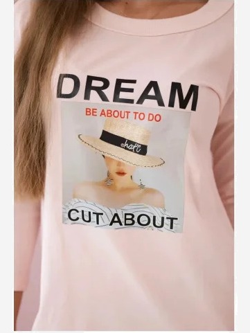 šaty with print Dream ružová