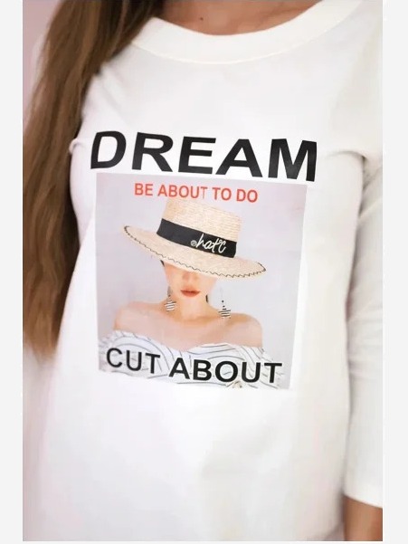 šaty  with print Dream biela
