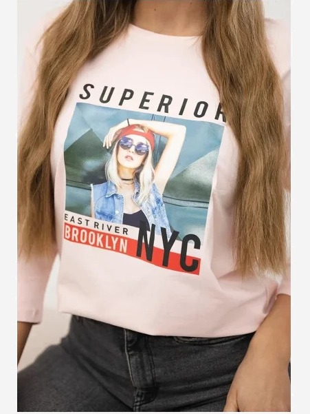 Tričko s potlačou Superior ružová