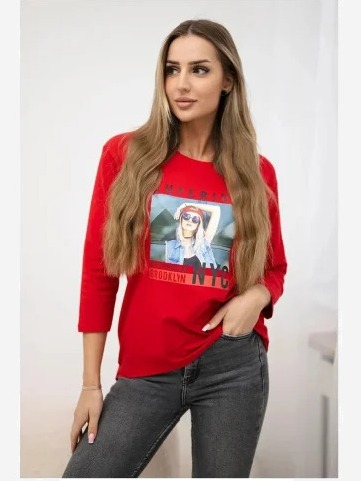 Tričko s potlačou Superior červená