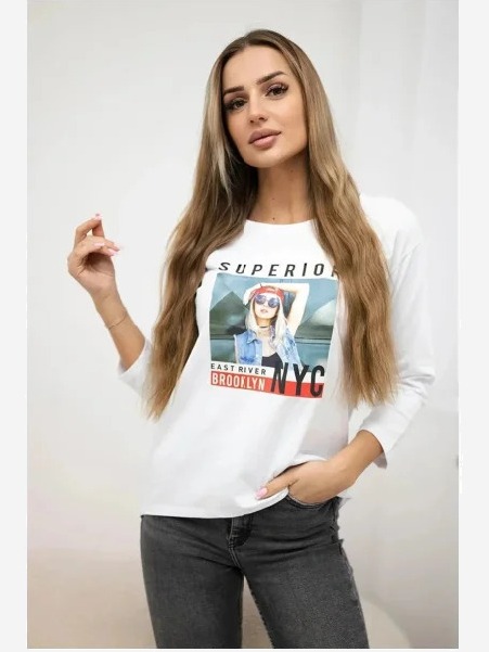 Tričko s potlačou Superior biela