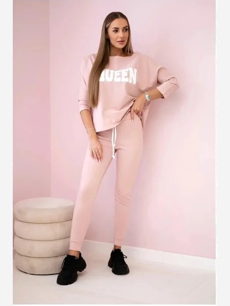 Sada s potlačou Queen ružová