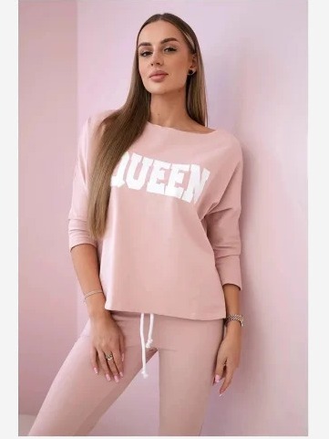 Sada s potlačou Queen ružová