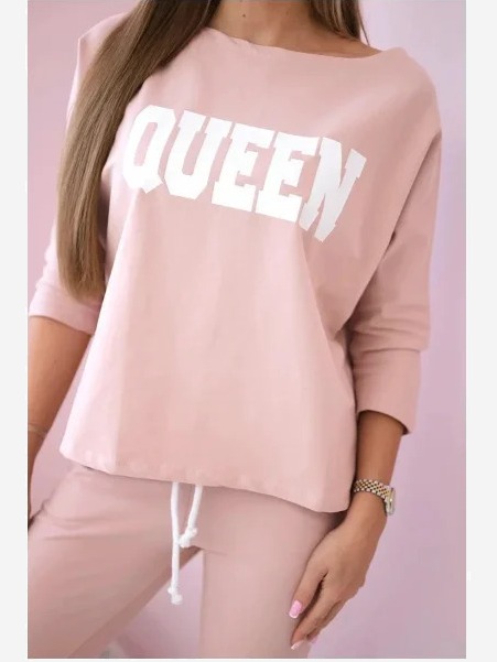 Sada s potlačou Queen ružová