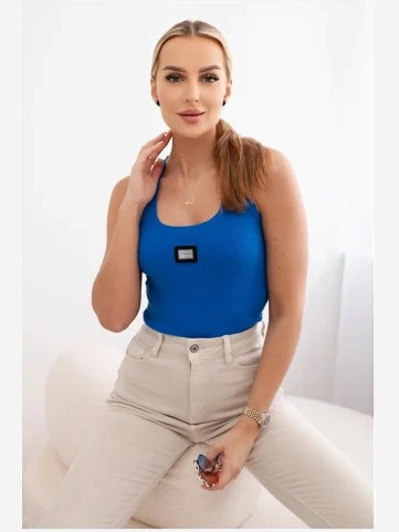 tričko s plieškom modrá