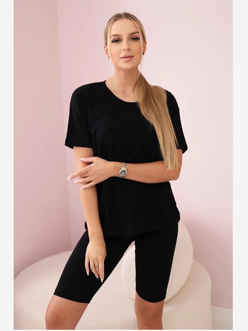 Súprava top+legíny čierna