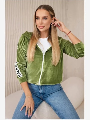 Velúrová mikina s kapucňou...