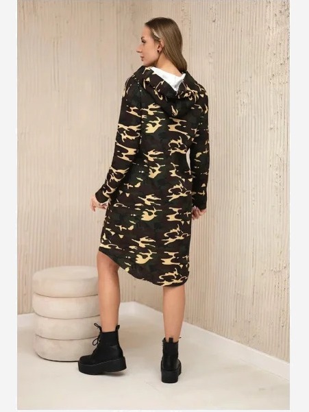 Camo šaty khaki+hnedý