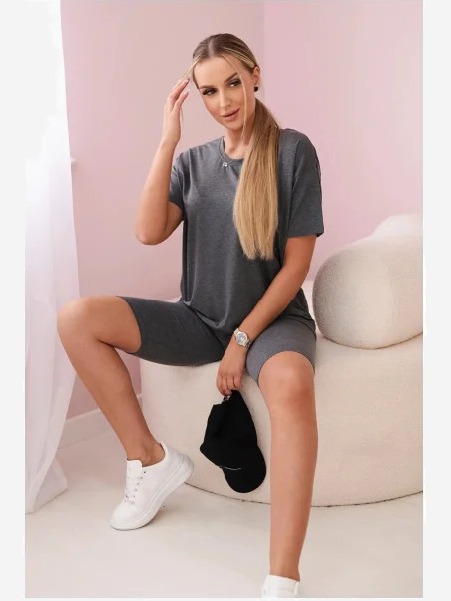 Súprava top+legíny grafit