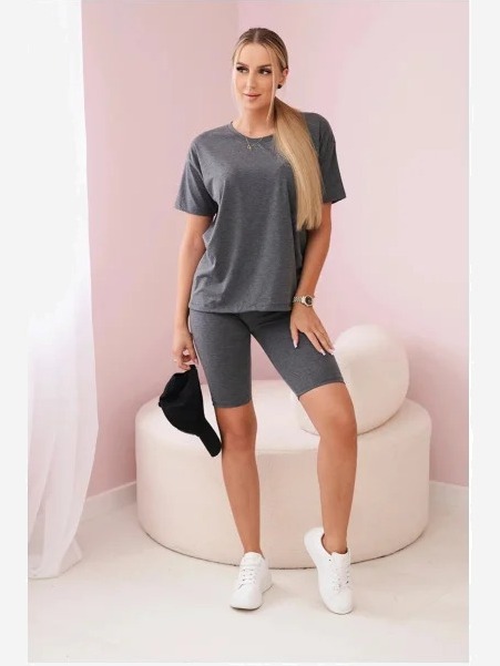 Súprava top+legíny grafit
