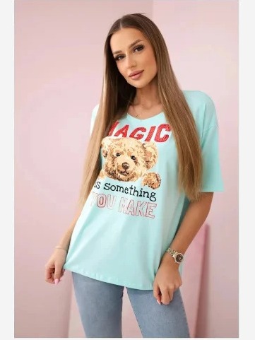 tričko  s potlačou Magic mäta
