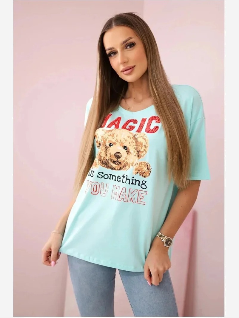 tričko  s potlačou Magic mäta